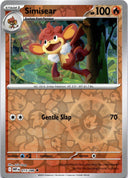 Pokemon Simisear 015/086 White Flare Reverse Holo NM