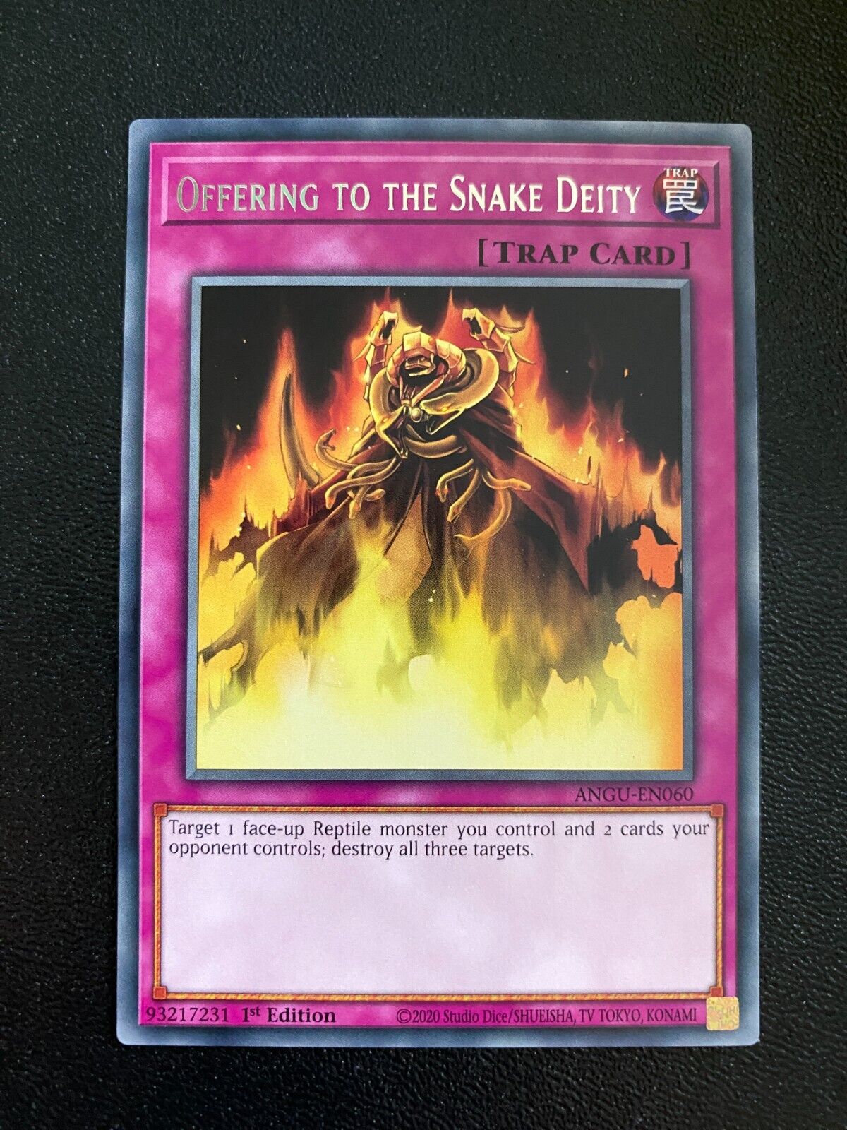 Yugioh Offering to the Snake Deity ANGU-EN060 Rare 1st Edition NM