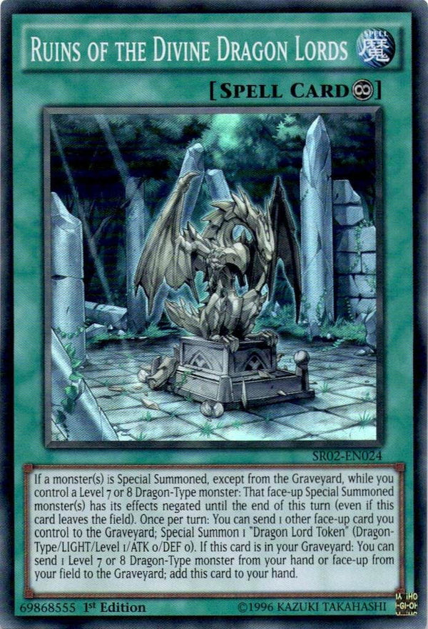 Yugioh Ruins of the Divine Dragon Lords SR02-EN024 Super Rare 1st Edition NM