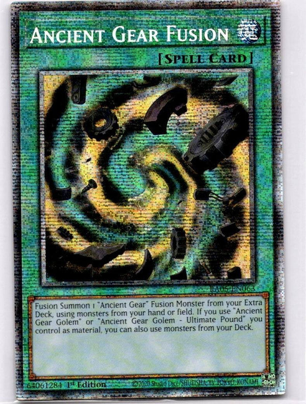 Yugioh Ancient Gear Fusion RA05-EN063 NA Print Starlight Rare 1st Edition NM