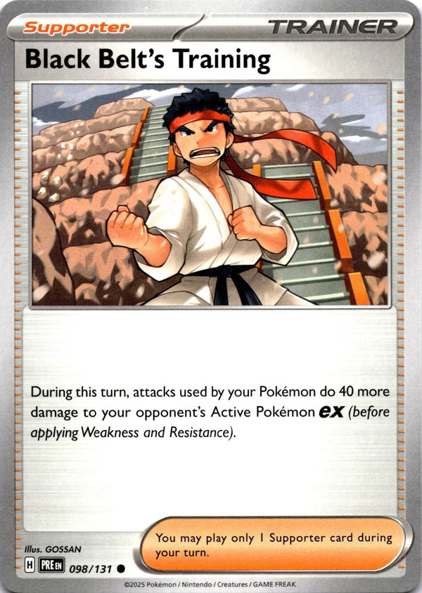 Pokemon Black Belt's Training 098/131 Prismatic Evolutions Non Holo NM