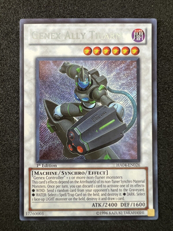 Yugioh Genex Ally Triarm HA04-EN026 Secret Rare 1st Edition NM