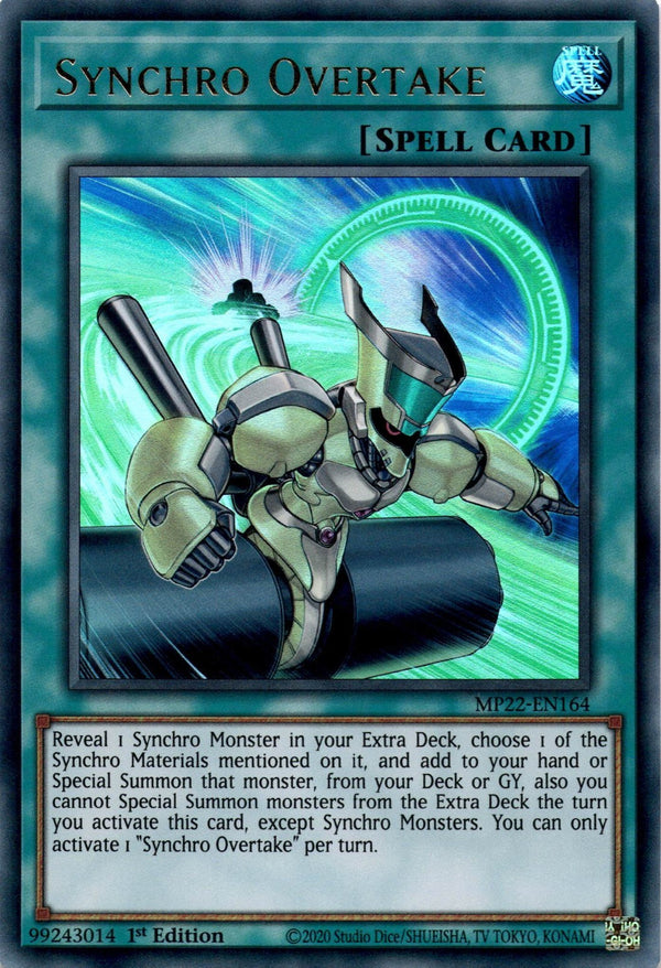 Yugioh Synchro Overtake MP22-EN164 Ultra Rare 1st Edition NM