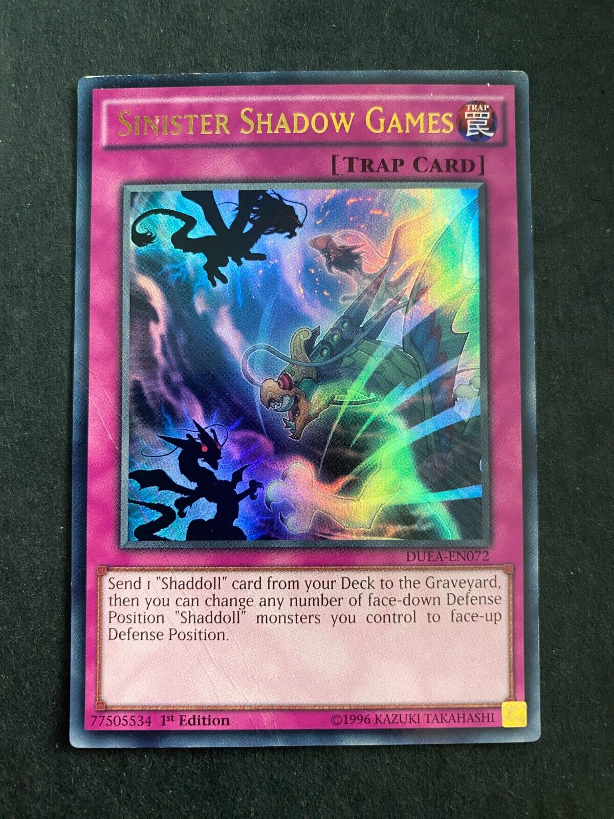 Yugioh Sinister Shadow Games DUEA-EN072 Ultra Rare 1st Edition DAMAGED