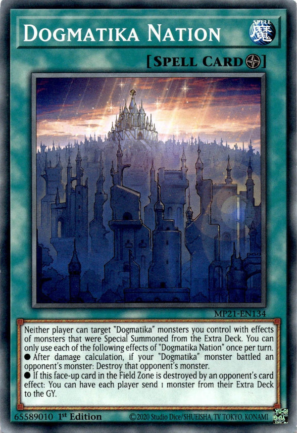 Yugioh Dogmatika Nation MP21-EN134 Common 1st Edition VLP/NM
