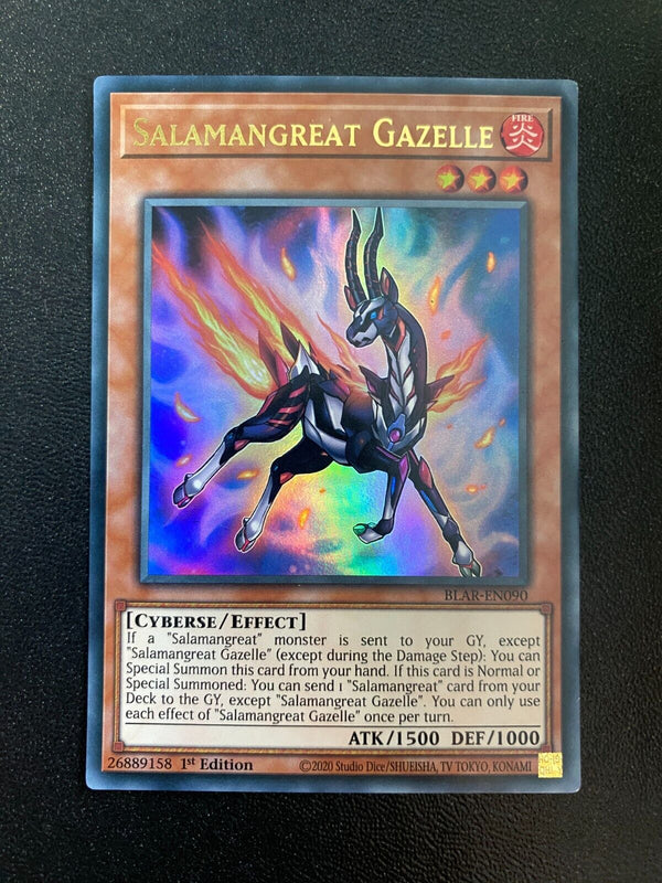 Yugioh Salamangreat Gazelle BLAR-EN090 Ultra Rare 1st Edition LP