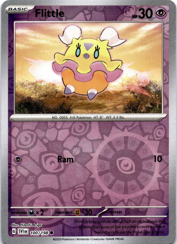 Pokemon Flittle 100/198 Scarlet Violet Base Reverse Holo LP