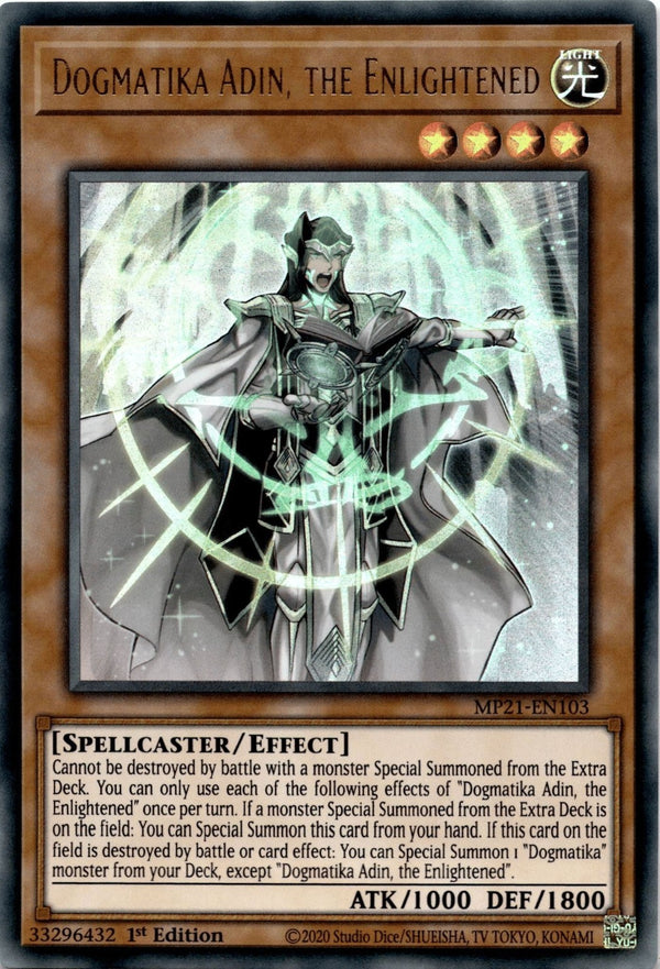 Yugioh Dogmatika Adin, the Enlightened MP21-EN103 Ultra Rare 1st Edition NM