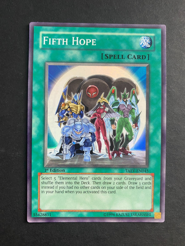 Yugioh Fifth Hope TAEV-EN045 Super Rare 1st Edition VLP/NM