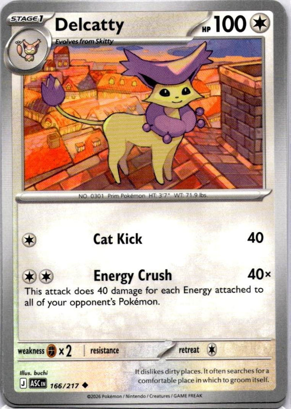 Pokemon Delcatty 166/217 Ascended Heroes Non Holo NM