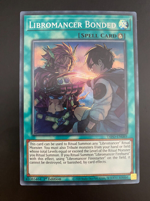 Yugioh Libromancer Bonded DIFO-EN089 1st Edition Super Rare NM/MINT