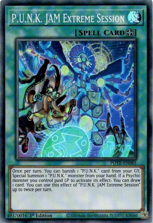 Yugioh P.U.N.K. JAM Extreme Session POTE-EN065 Super Rare 1st Edition NM