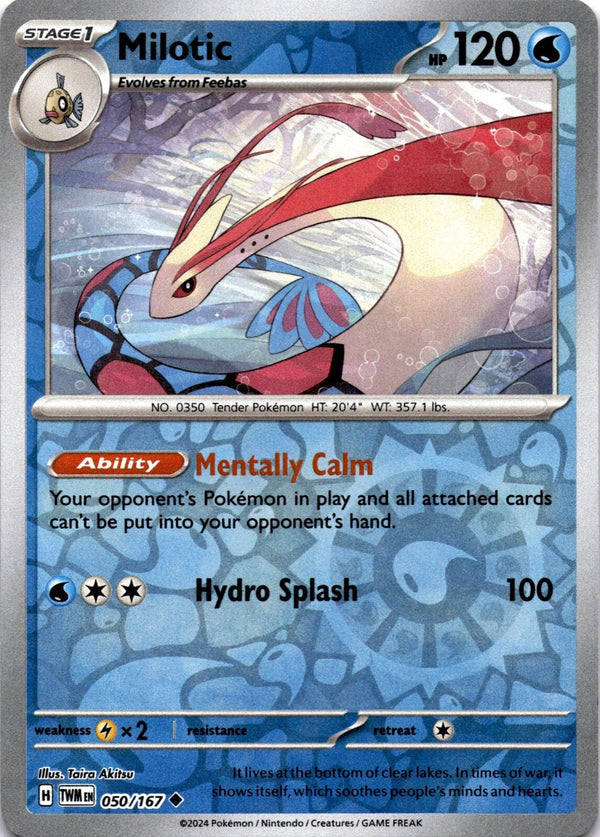 Pokemon Milotic 050/167 Twilight Masquerade Reverse Holo NM