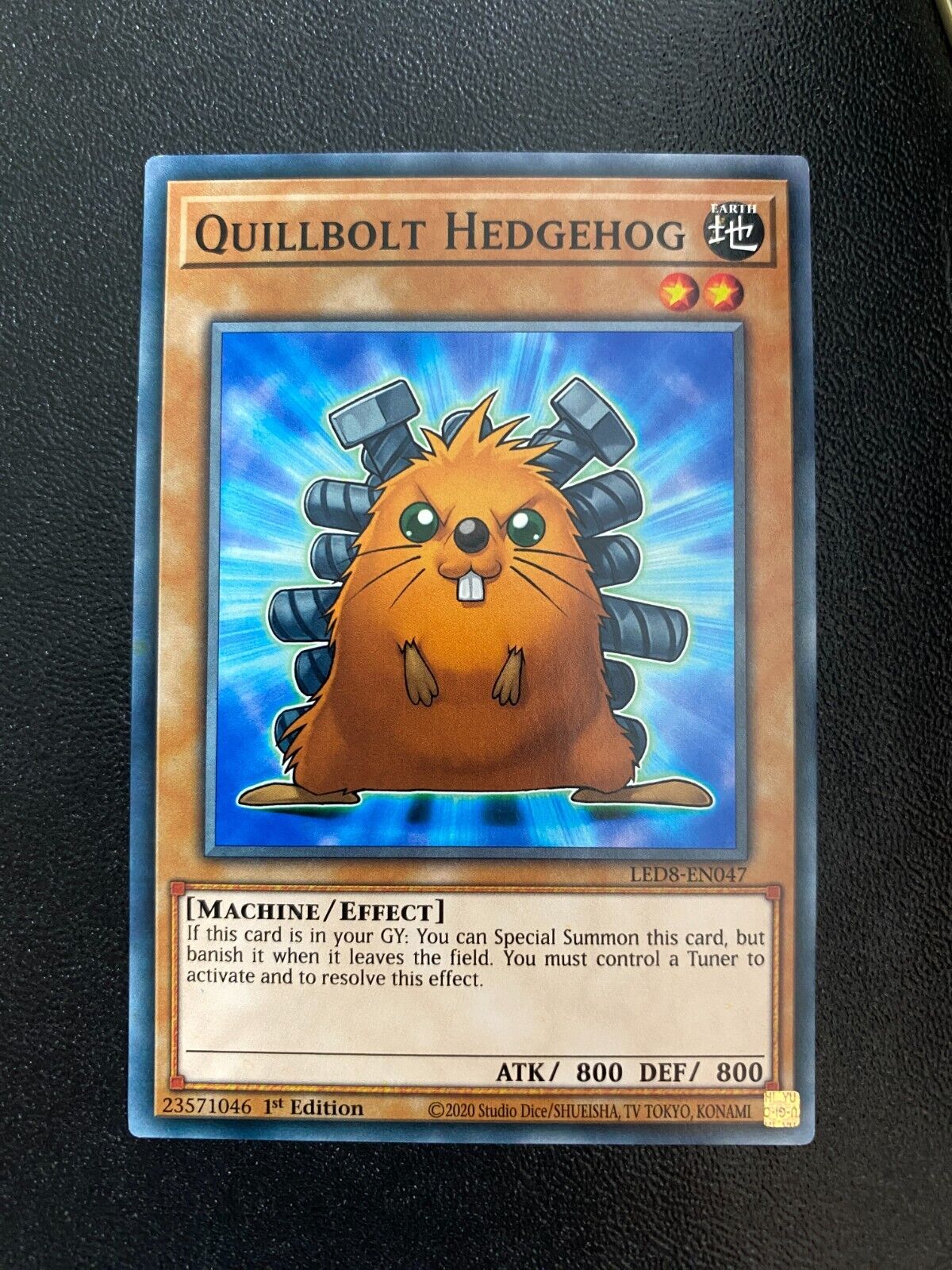 Yugioh Quillbolt Hedgehog LED8-EN047 Common 1st Edition NM