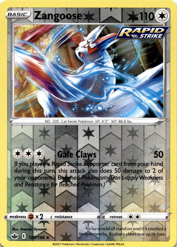 Pokemon Zangoose 120/198 Chilling Reign Reverse Holo LP