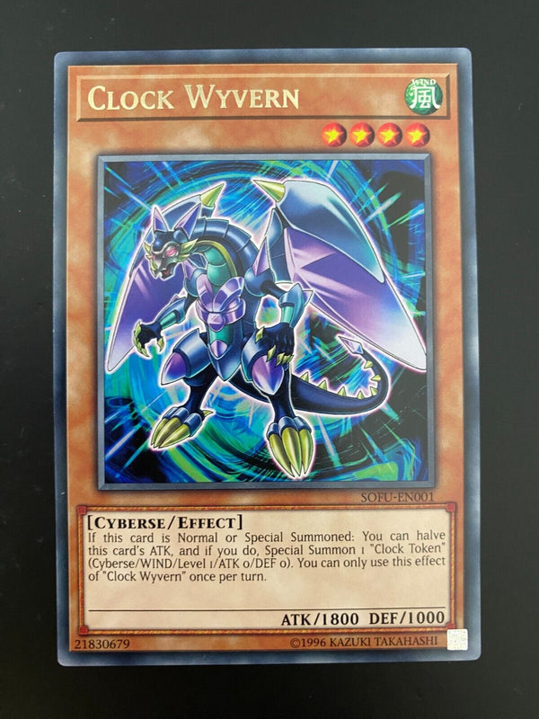 Yugioh Clock Wyvern SOFU-EN001 Rare 1st Edition NM