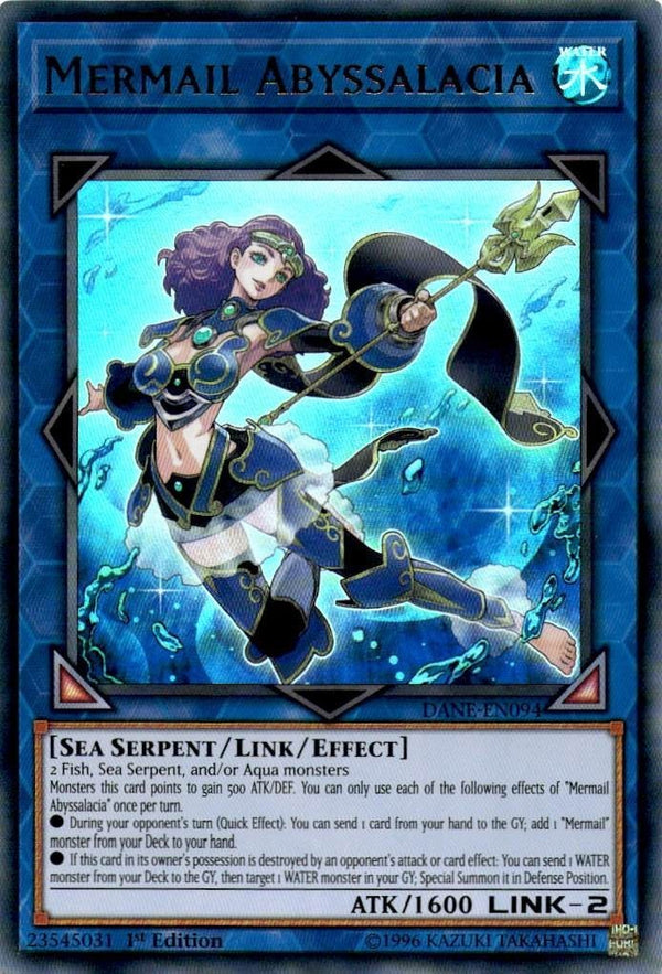Yugioh Mermail Abyssalacia DANE-EN094 Ultra Rare 1st Edition NM