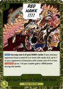 One Piece Gum-Gum Fire-Fist Pistol Red Hawk OP11-114 A Fist of Divine Speed R NM
