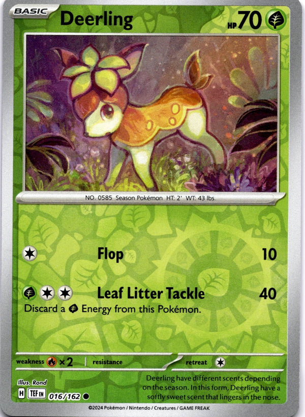Pokemon Deerling 016/162 Temporal Forces Reverse Holo NM
