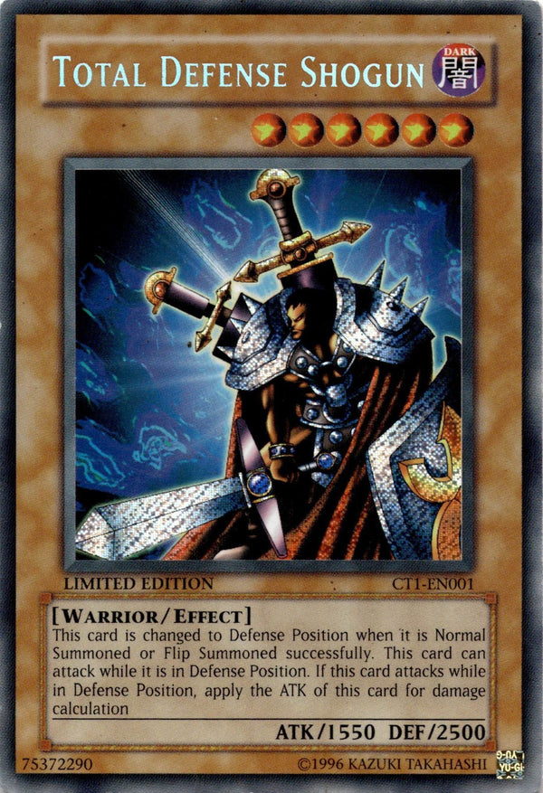 Yugioh Total Defense Shogun CT1-EN001 Secret Rare Limited Edition HP
