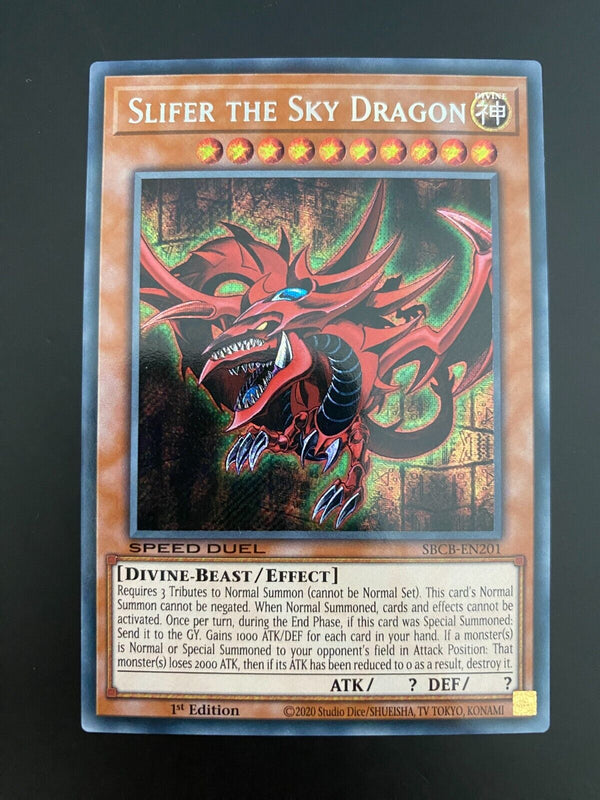 Yugioh Slifer the Sky Dragon SBCB-EN201 1st Edition Secret Rare NM/MINT