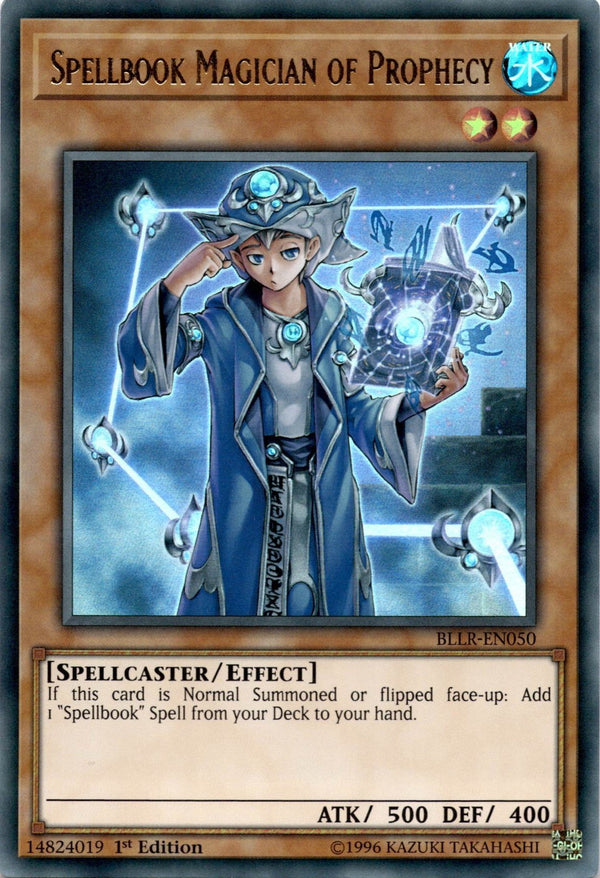 Yugioh Spellbook Magician of Prophecy BLLR-EN050 Ultra Rare 1st Edition NM