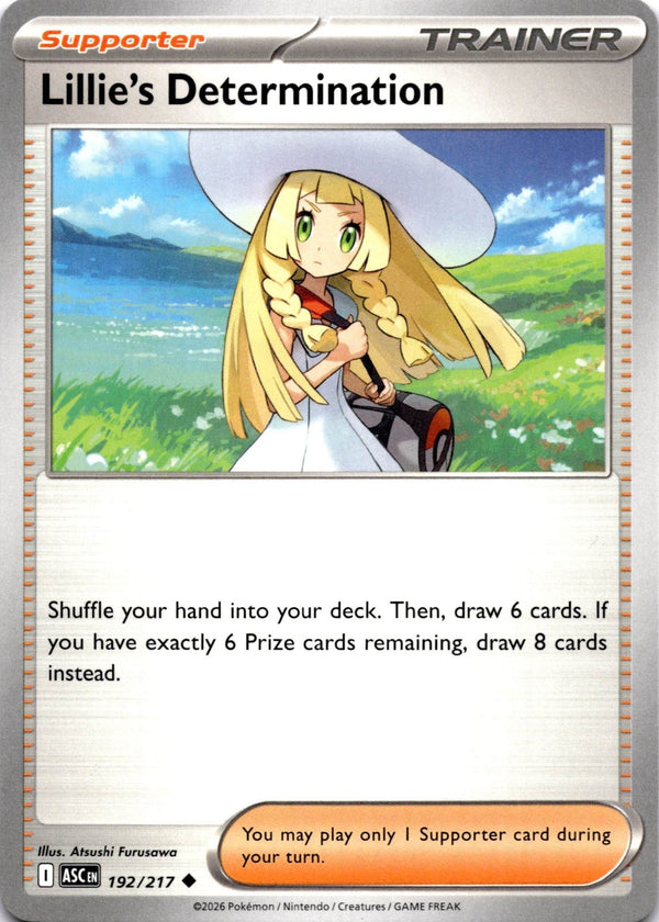 Pokemon Lillie's Determination 192/217 Ascended Heroes Non Holo NM