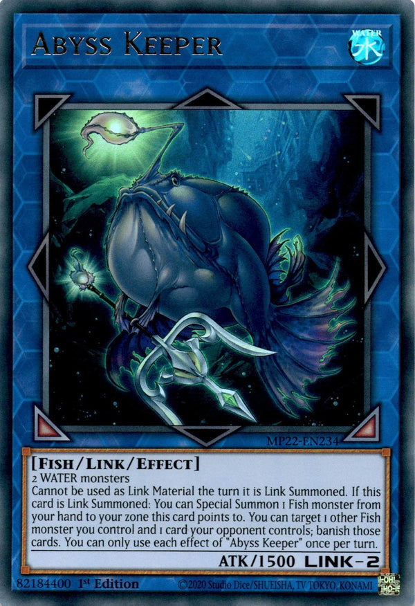Yugioh Abyss Keeper MP22-EN234 Ultra Rare 1st Edition NM