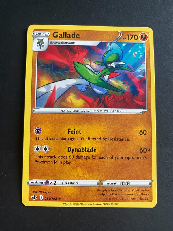 Pokemon Gallade 081/198 Chilling Reign Rare Non Holo NM