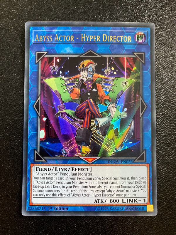 Yugioh Abyss Actor - Hyper Director DUOV-EN022 Ultra Rare 1st Edition MP/LP