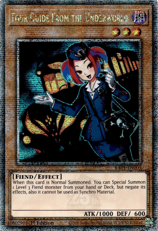Yugioh Tour Guide From the Underworld RA01-EN005 Quarter Century Rare VLP/NM