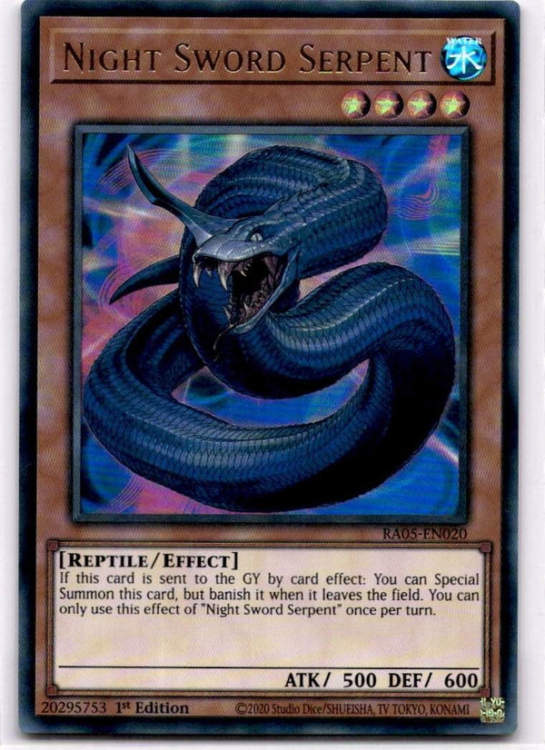 Yugioh Night Sword Serpent Starlight RA05-EN020 Ultra Rare 1st Edition NM