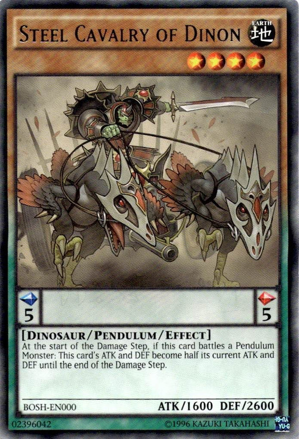 Yugioh Steel Cavalry of Dinon BOSH-EN000 Rare 1st Edition NM