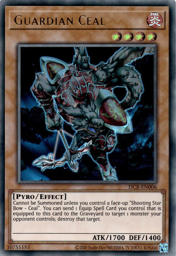 Yugioh Guardian Ceal DCR-EN006 Ultra Rare Unlimited Edition NM