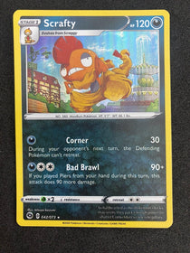 Pokemon Scrafty 042/073 Champion's Path Holo NM-MINT