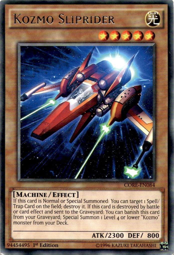 Yugioh Kozmo Sliprider CORE-EN084 Rare 1st Edition LP