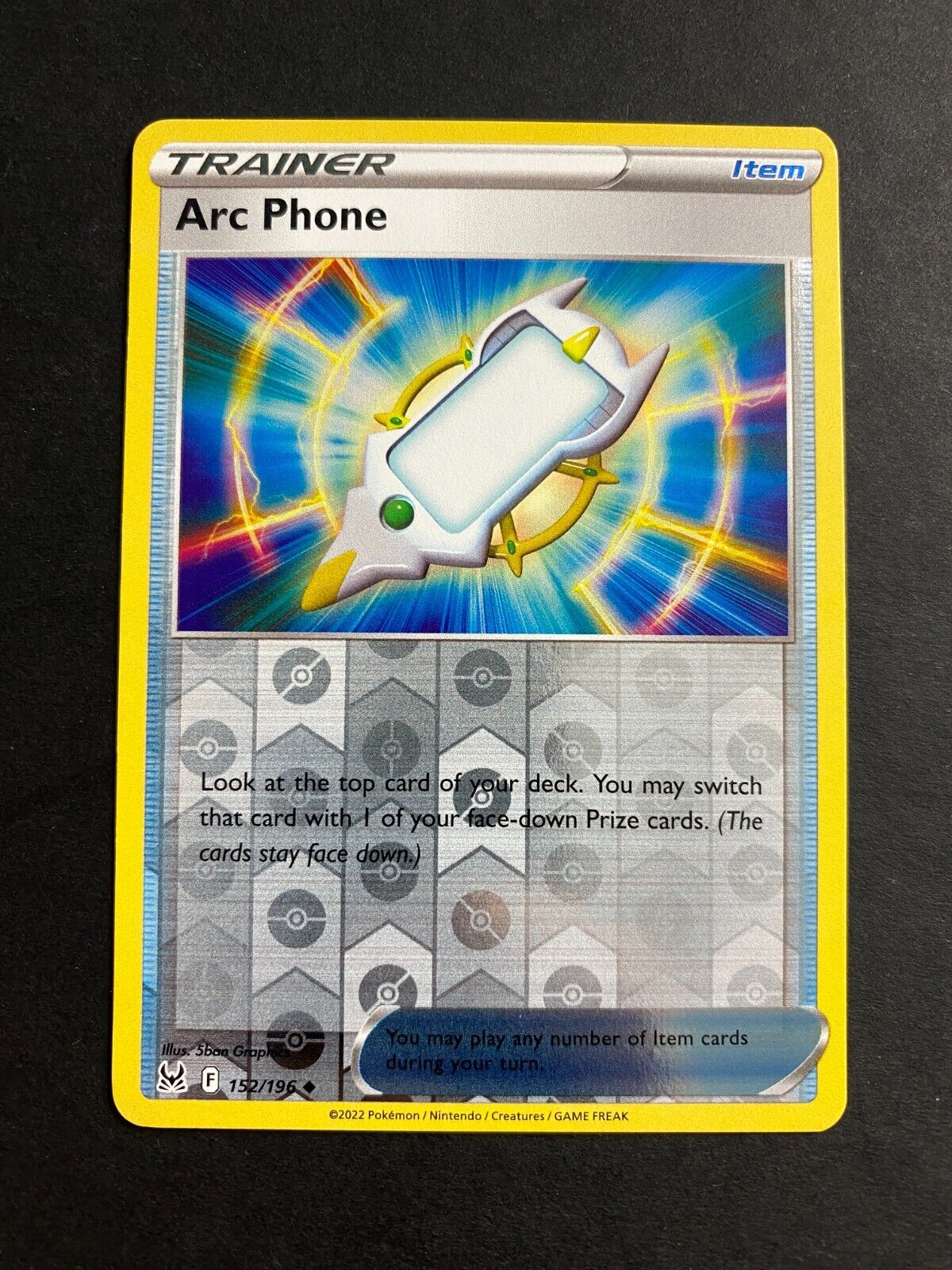 Pokemon Arc Phone 152/196 Lost Origin Reverse Holo NM