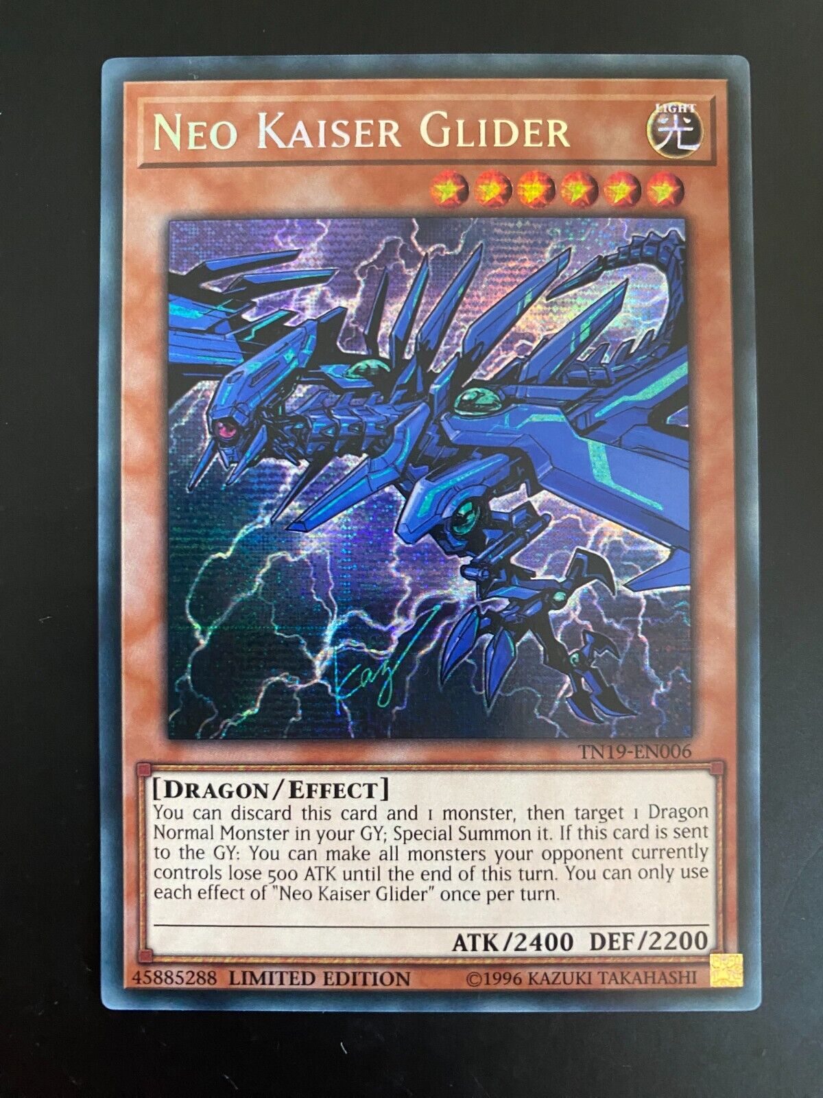 Yugioh Neo Kaiser Glider TN19-EN006 Secret Rare Limited Edition NM/MINT (N)