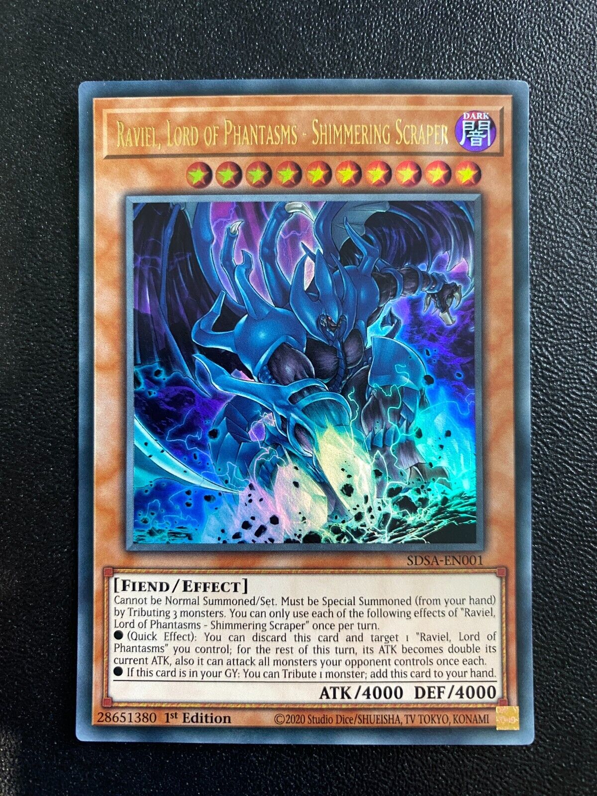 Yugioh Raviel, Lord of Phantasms - Shimmering Scraper SDSA-EN001 Ultra VLP/NM