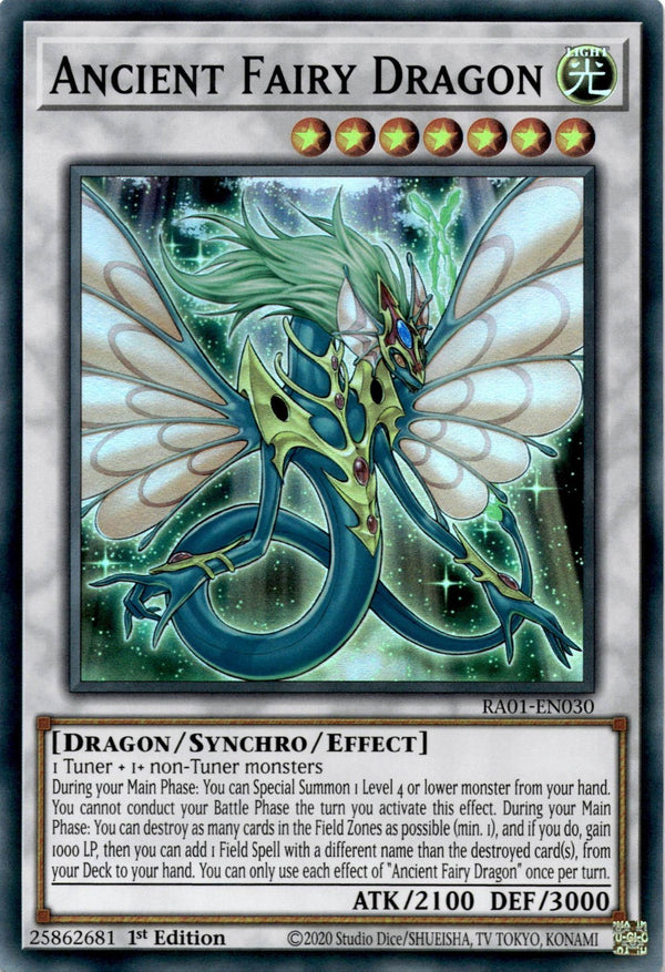Yugioh Ancient Fairy Dragon RA01-EN030 Super Rare 1st Edition NM