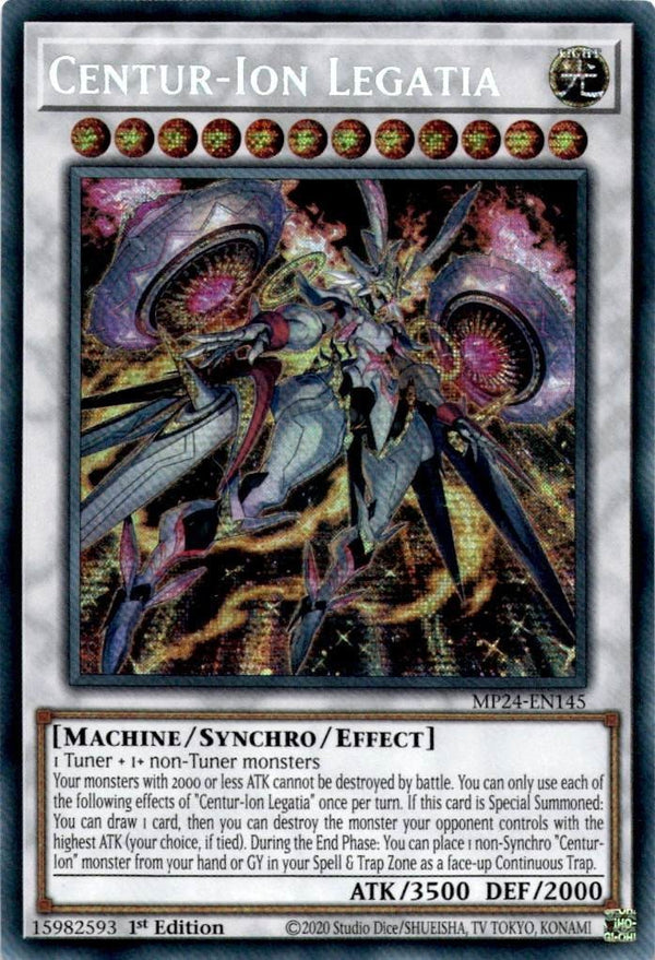 Yugioh Centur-Ion Legatia MP24-EN145 Secret Rare 1st Edition VLP/NM