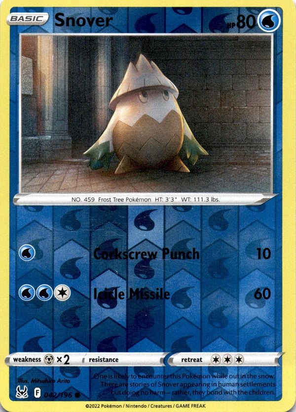 Pokemon Snover 042/196 Lost Origin Reverse Holo LP