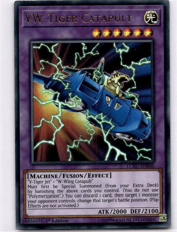 Yugioh VW-Tiger Catapult LCKC-EN060 Ultra Rare 1st Ed DAMAGED (MANY INDENTS)