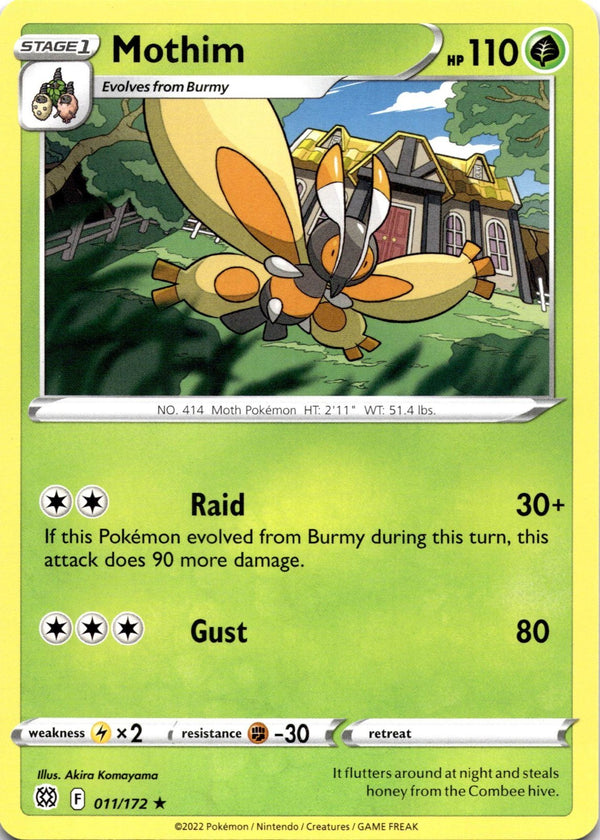 Pokemon Mothim 011/172 Brilliant Stars Non Holo NM