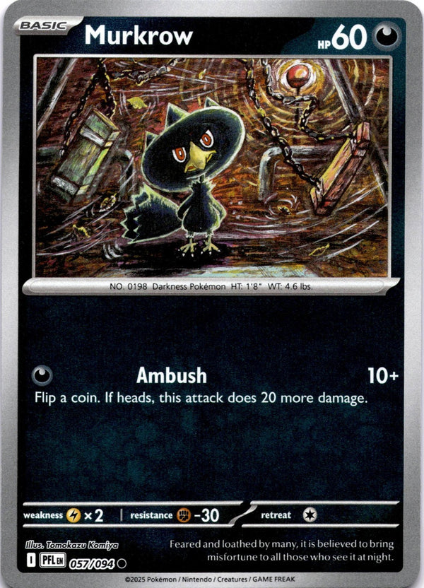 Pokemon Murkrow 057/094 Phantasmal Flames Reverse Holo NM