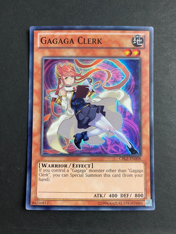 Yugioh Gagaga Clerk CBLZ-EN008 Super Rare Unlimited Edition MP