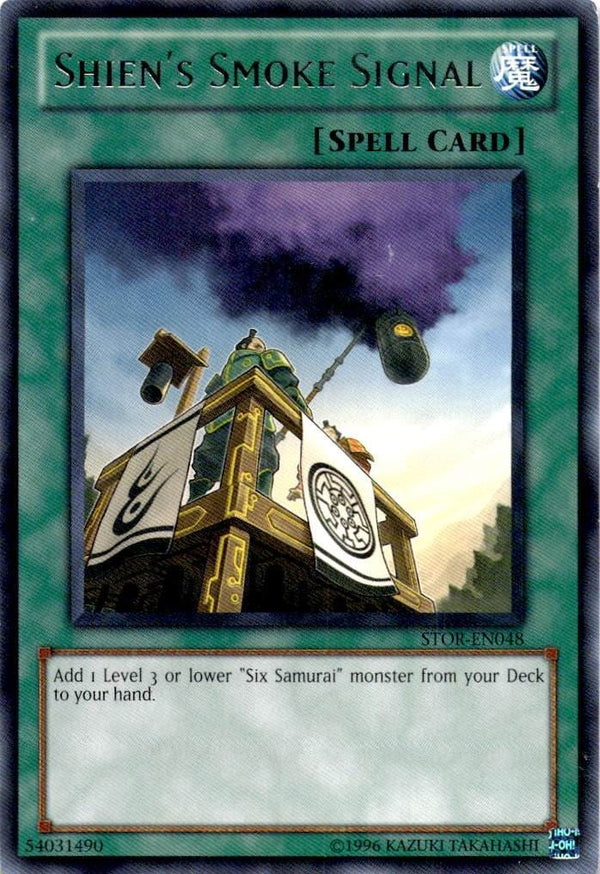 Yugioh Shien's Smoke Signal STOR-EN048 Rare Unlimited Edition VLP/NM