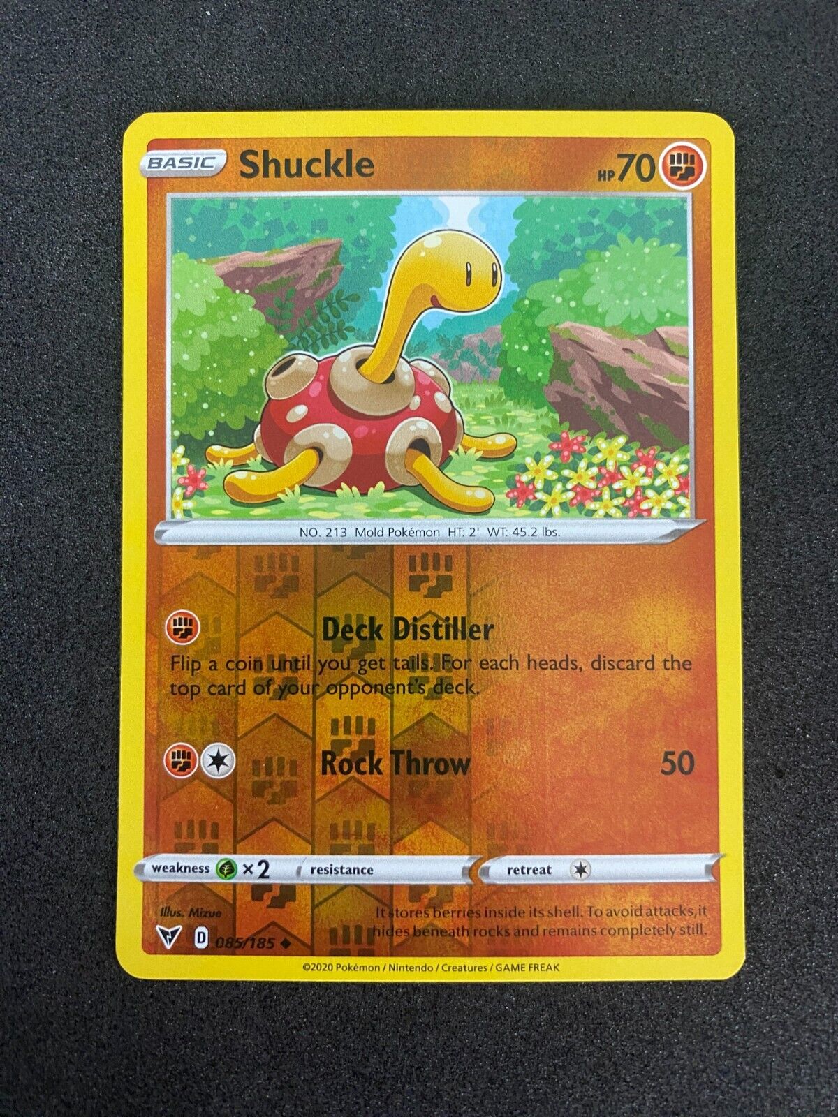 Pokemon Shuckle 085/185 Vivid Voltage Reverse Holo NM