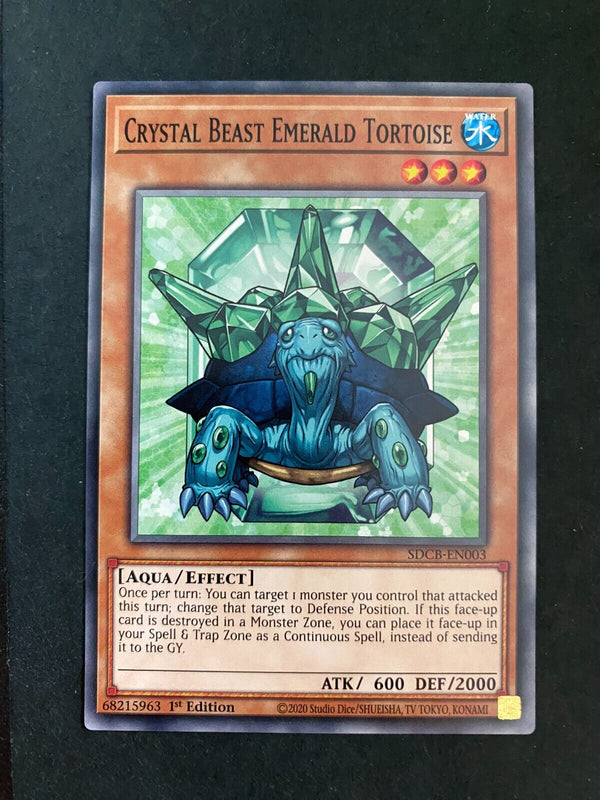 Yugioh Crystal Beast Emerald Tortoise SDCB-EN003 Common 1st Edition NM