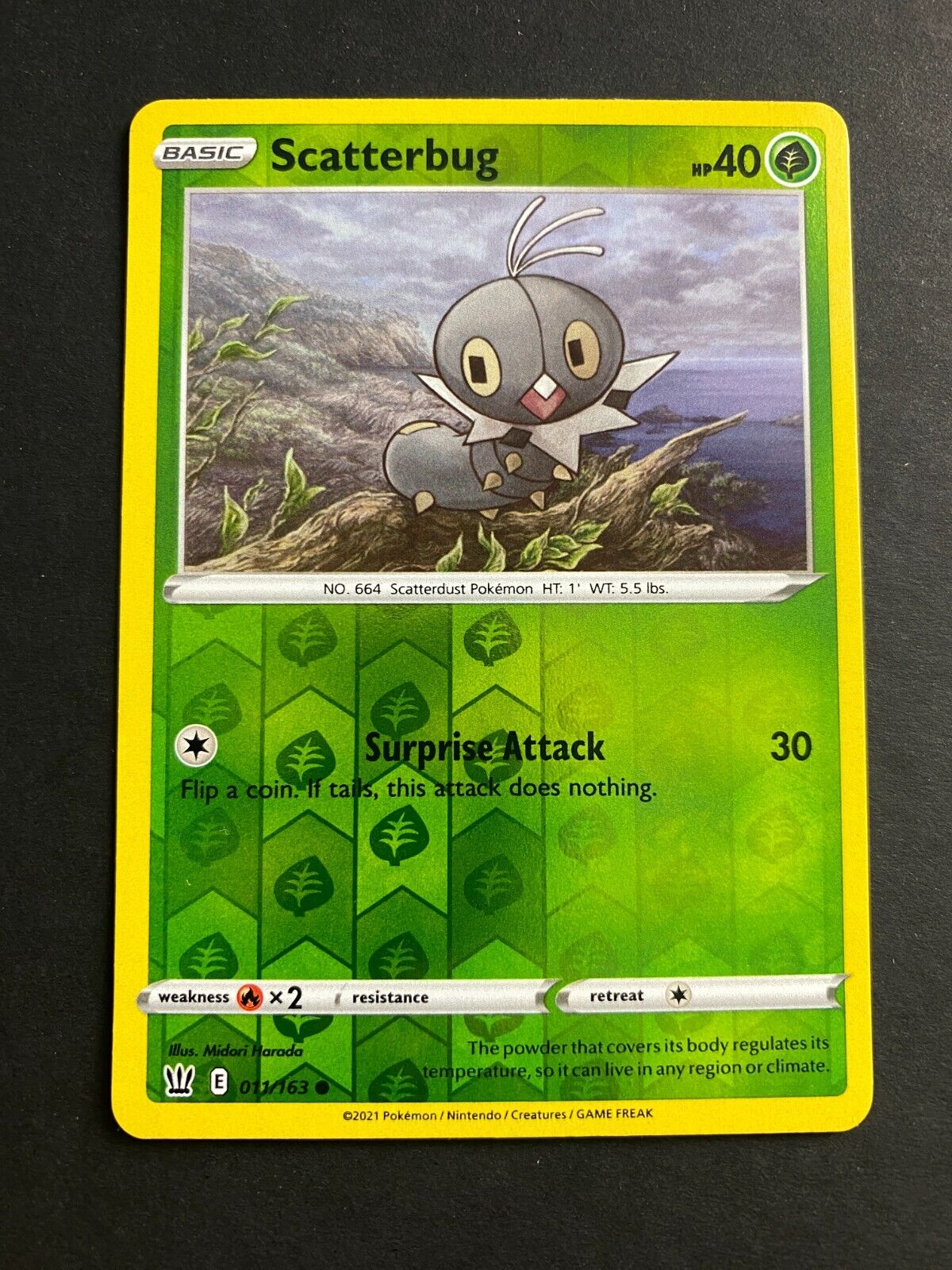 Pokemon Scatterbug 011/163 Battle Styles Reverse Holo NM